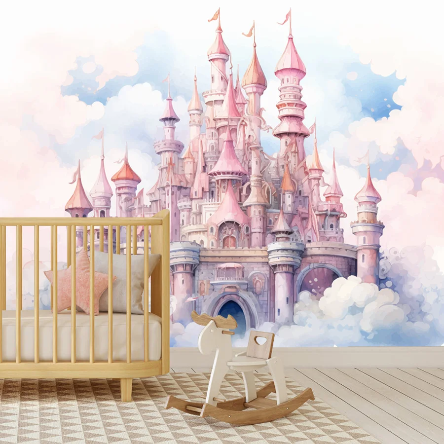 Baby Nursery Water - วอลเปเปอร์ติดผนังแบบกำหนดเอง ของตกแต่งบ้าน วอลเปเปอร์แบบลอกและติดสำหรับตกแต่งห้องนั่งเล่น ห้องนอน ห้องเด็ก ห้องเด็กอ่อน