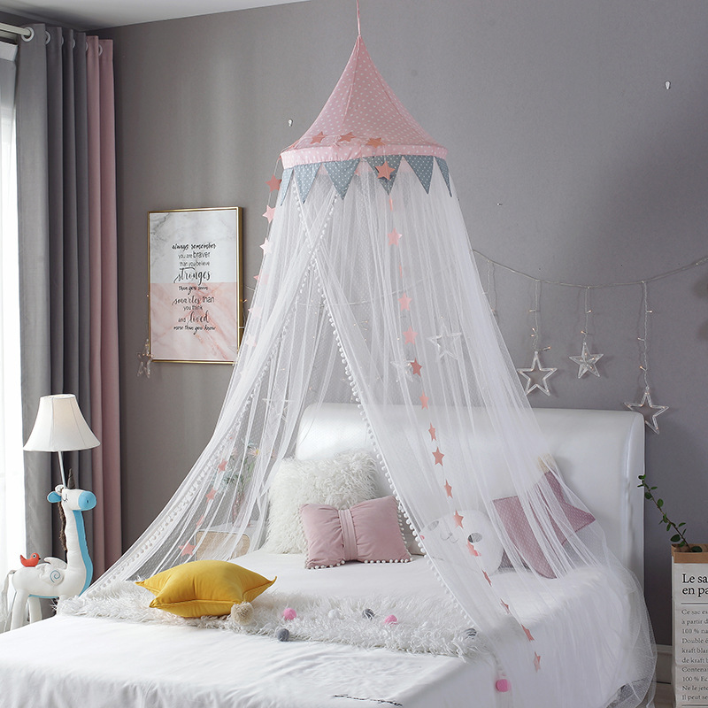 Baby Nursery Ideas Girl - ห้องเด็กมุ้งกันยุงเตียงเด็กผ้าม่านรอบเปลตาข่ายเตียงเต็นท์ baldachin ตกแต่งสาวอุปกรณ์ห้องนอน Dropship