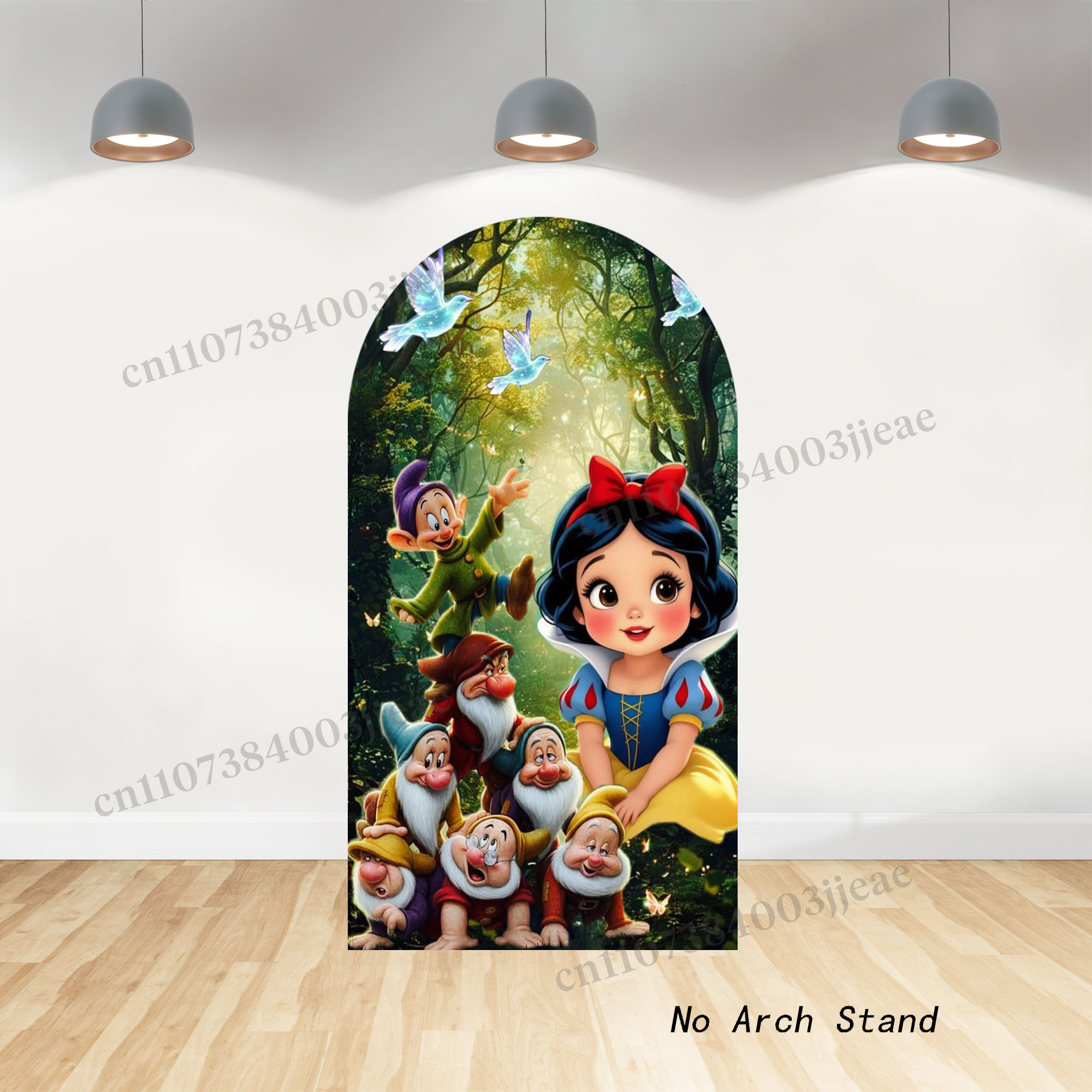 Baby Nursery Ideas Girl - ฉากหลังสโนว์ไวท์สำหรับเด็ก ผ้าคลุมซุ้มโค้ง ตกแต่งงานวันเกิดเด็กหญิง ของตกแต่งงานเลี้ยงฉลองทารก ฉากถ่ายภาพเด็ก ฉากหลังถ่ายภาพในห้องเด็ก