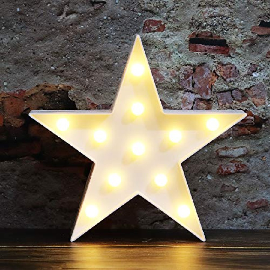 Baby Nursery Table Lamp - ไฟ LED รูปดาวประดับตกแต่ง, ไฟกลางคืนรูปดาวใช้แบตเตอรี่, โคมไฟตั้งโต๊ะรูปดาวสำหรับเด็กทารก เด็กหญิง