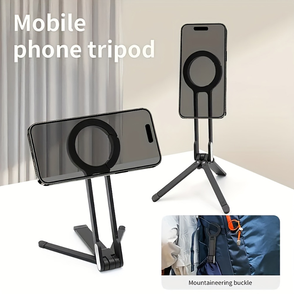 Mobile Hanger Arm - ขาตั้งโทรศัพท์มือถือแบบคาราไบเนอร์ พร้อมแม่เหล็ก ปรับระดับได้ พับเก็บได้ ใช้ได้กับ iPhone