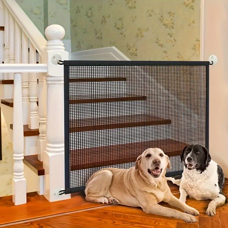 Baby Gate Extra Wide - สัตว์เลี้ยงBarrierรั้วเด็กความปลอดภัยประตูตาข่ายTelescopic POLE Hookบันไดทางเข้าในร่มรั้วประตูป้องกันความปลอดภัยPunch-ฟรี