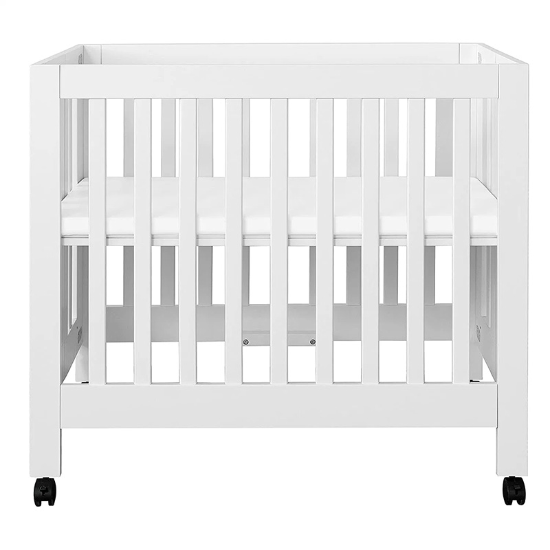 Baby Nursery Co - เตียงเด็กอ่อนแบบพกพาพับได้ข้างเตียงผู้ใหญ่ สำหรับเด็กแรกเกิด ทำจากไม้ สำหรับเด็กผู้หญิง