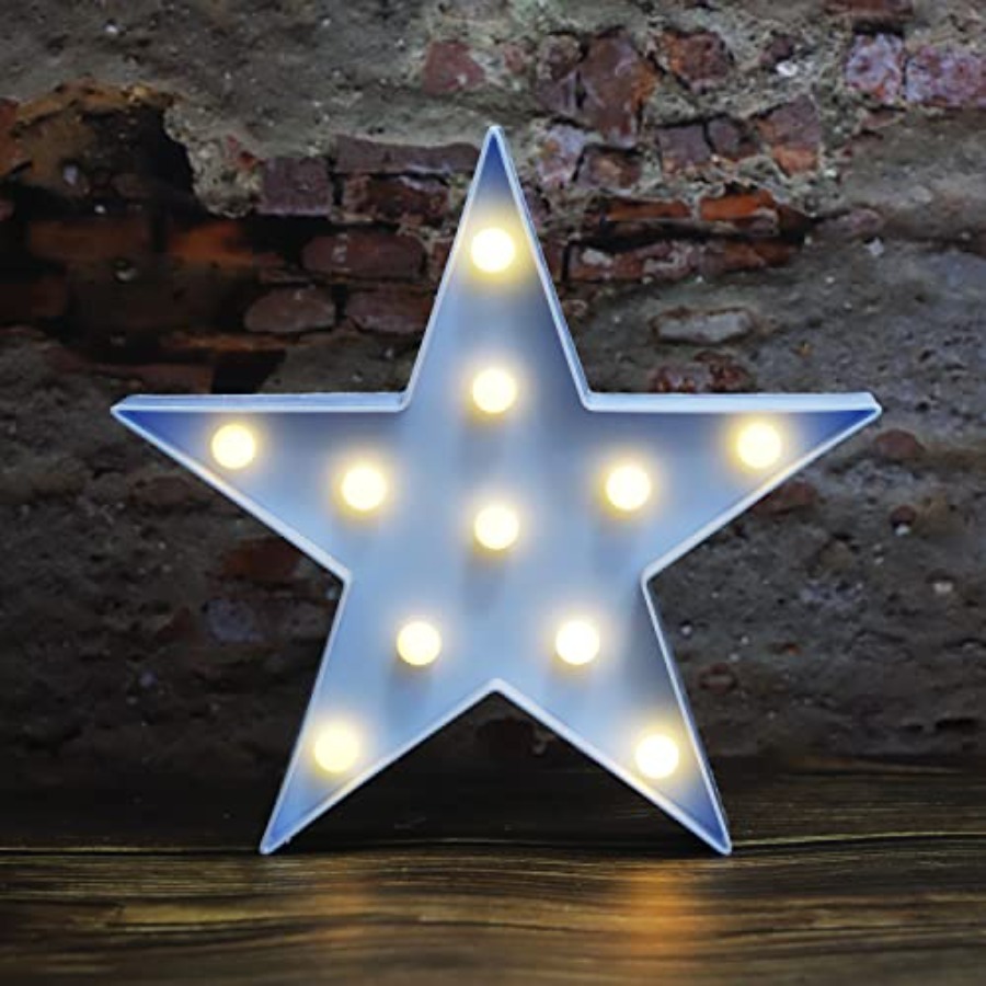 Baby Nursery Table Lamp - ไฟ LED รูปดาวประดับตกแต่ง, ไฟกลางคืนรูปดาวใช้แบตเตอรี่, โคมไฟตั้งโต๊ะรูปดาวสำหรับเด็กทารก เด็กหญิง