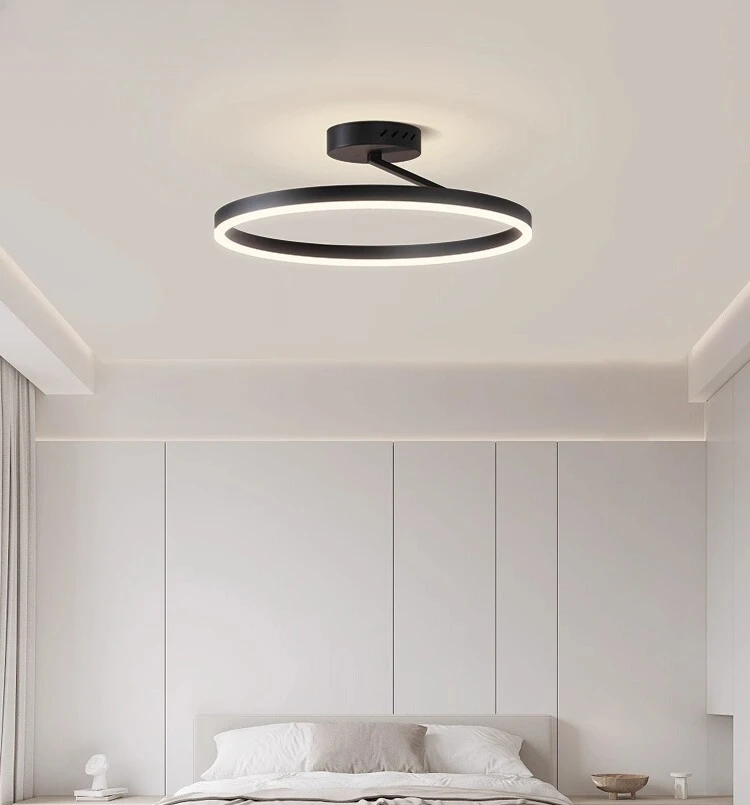 Baby Nursery Ceiling Light - โคมไฟเพดานวงกลมอะลูมิเนียมดีไซน์สไตล์นอร์ดิกสำหรับห้องนั่งเล่น ห้องนอนเด็ก ห้องเด็กอ่อน ห้องเด็กเล็ก โคมไฟตกแต่ง