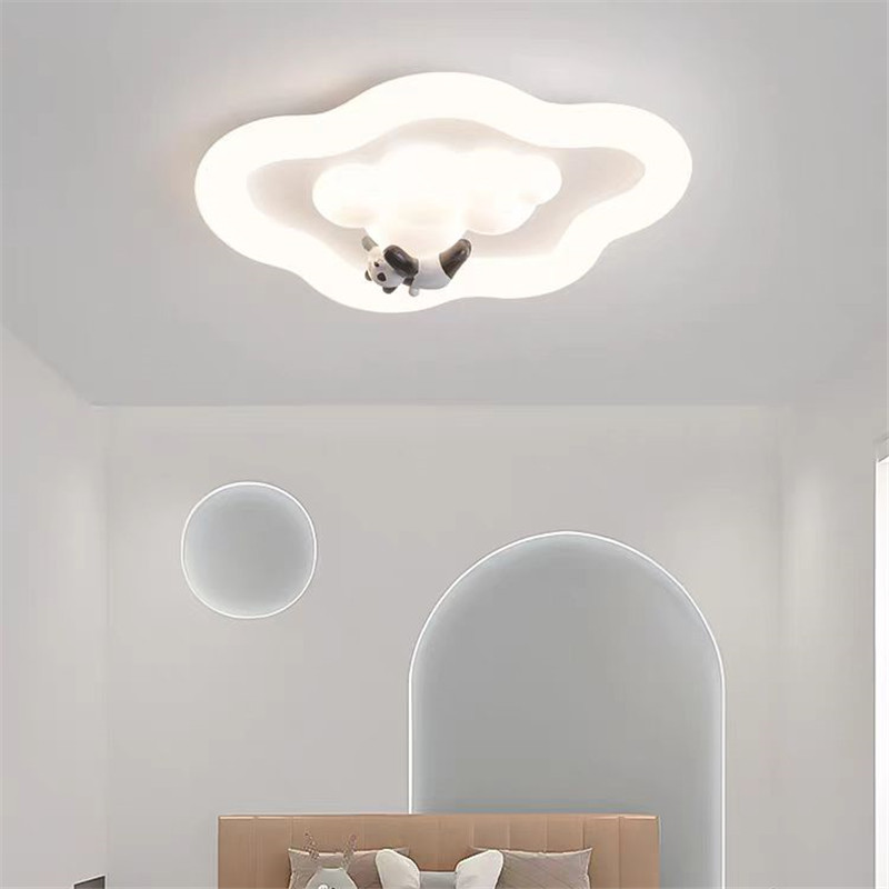 Baby Nursery Ceiling Light - โคมไฟเพดานรูปเมฆสีขาวน่ารัก ไฟ LED รูปสัตว์ สำหรับห้องเด็ก ห้องทารก