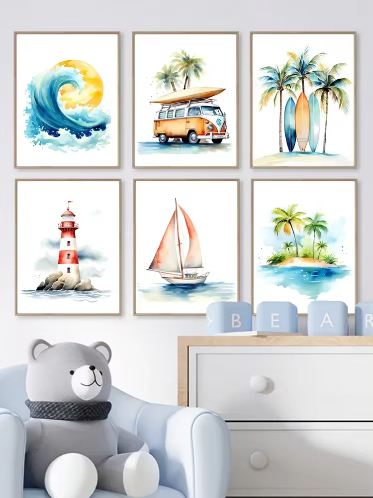 สถานรับเลี้ยงเด็กลาย Surf ประภ - Baby Nursery Mirror บทวิจารณ์และราคา