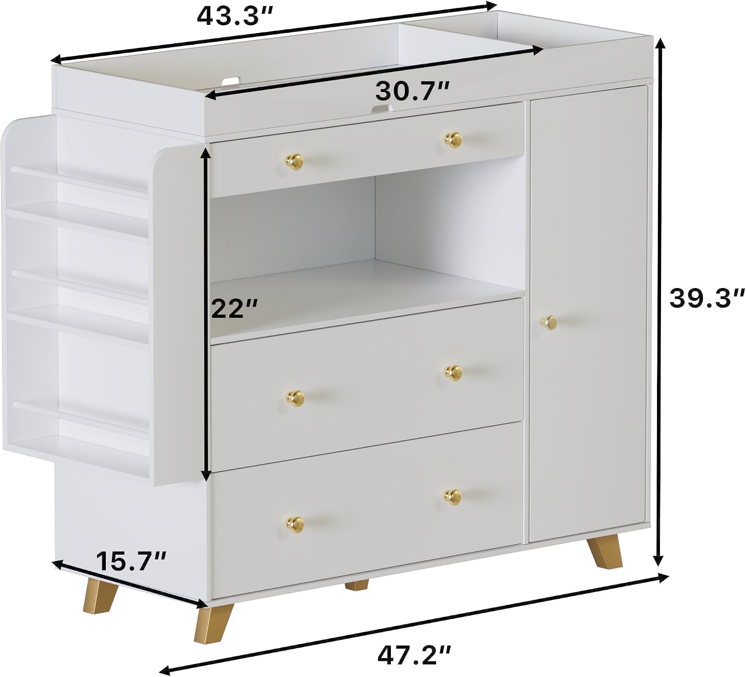 ตู้เสื้อผ้าเด็กอ่อนพร้อมโต๊ะเป - Baby Nursery Dresser Changing Table บทวิจารณ์และราคา