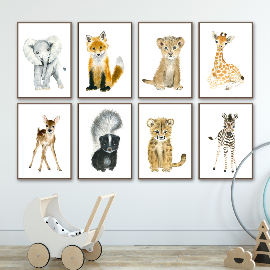 Elephant Fox ZEBRA ยีราฟเสือดา - Baby Nursery Mirror บทวิจารณ์และราคา