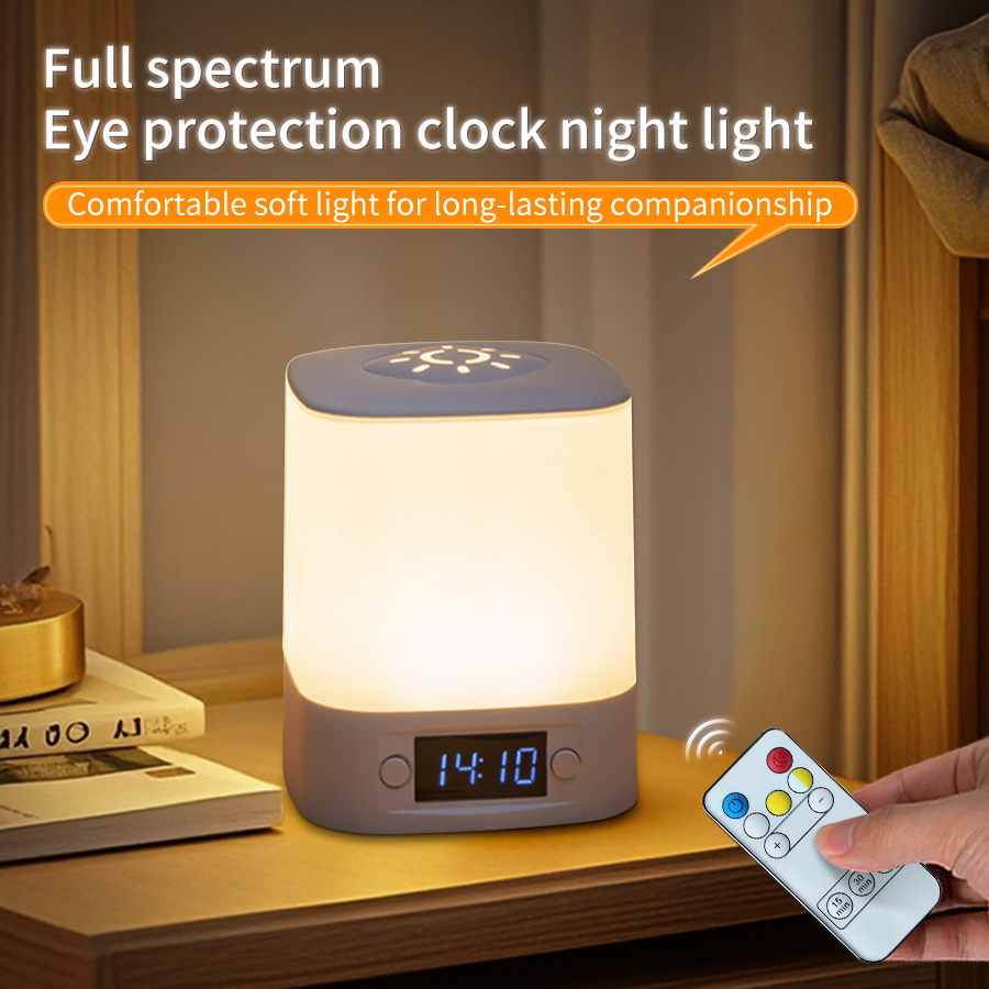 ไฟกลางคืน LED แบบพกพาพร้อมนาฬิ - Baby Nursery Table Lamp บทวิจารณ์และราคา