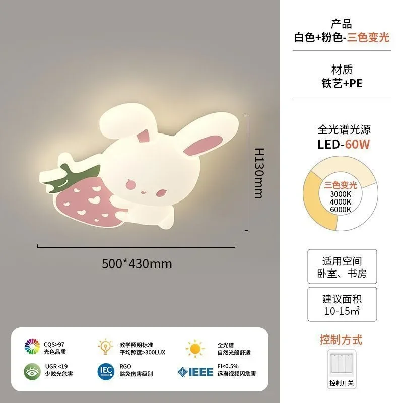 โคมไฟเพดานห้องเด็ก ลายกระต่ายแ - Baby Nursery Ceiling Light บทวิจารณ์และราคา
