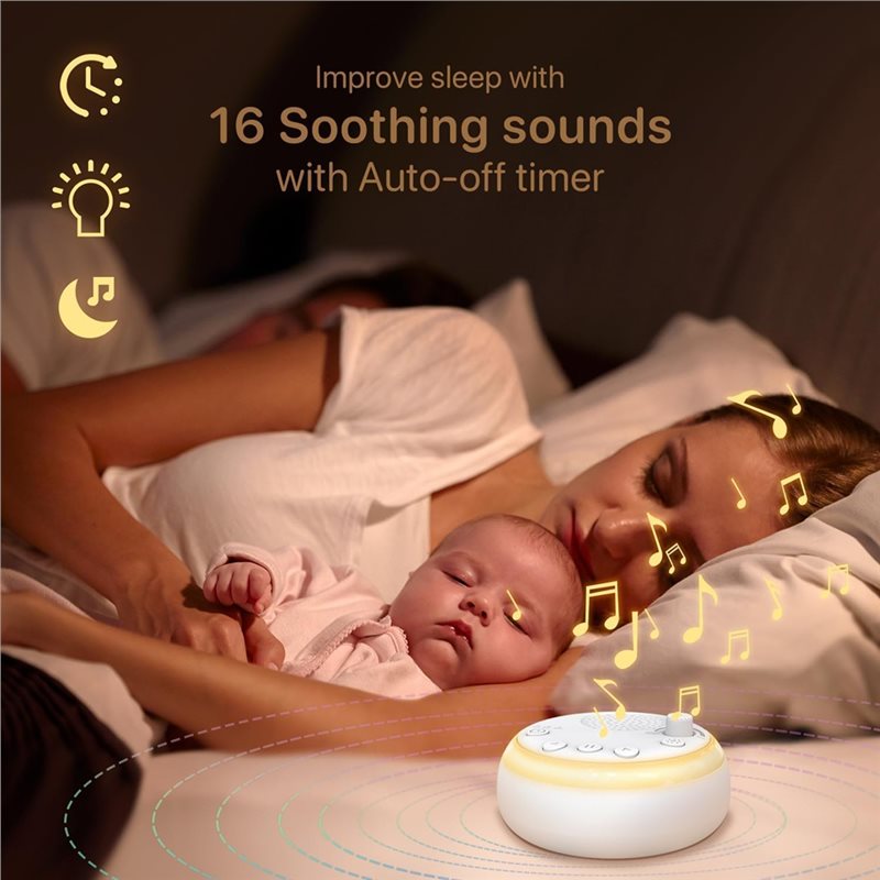 เครื่องช่วยการนอนหลับ CYGJ สำห - Baby Sound Machine White บทวิจารณ์และราคา