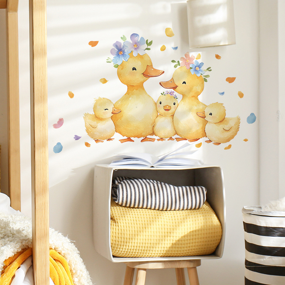 การ์ตูนเป็ดสีเหลืองครอบครัวสติ - Baby Nursery Yellow Walls บทวิจารณ์และราคา