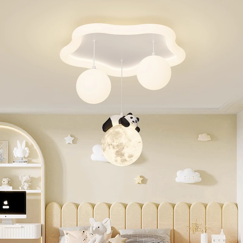 ไฟติดเพดานรูปแพนด้าเมฆโคมไฟทรง - Baby Nursery Ceiling Light บทวิจารณ์และราคา