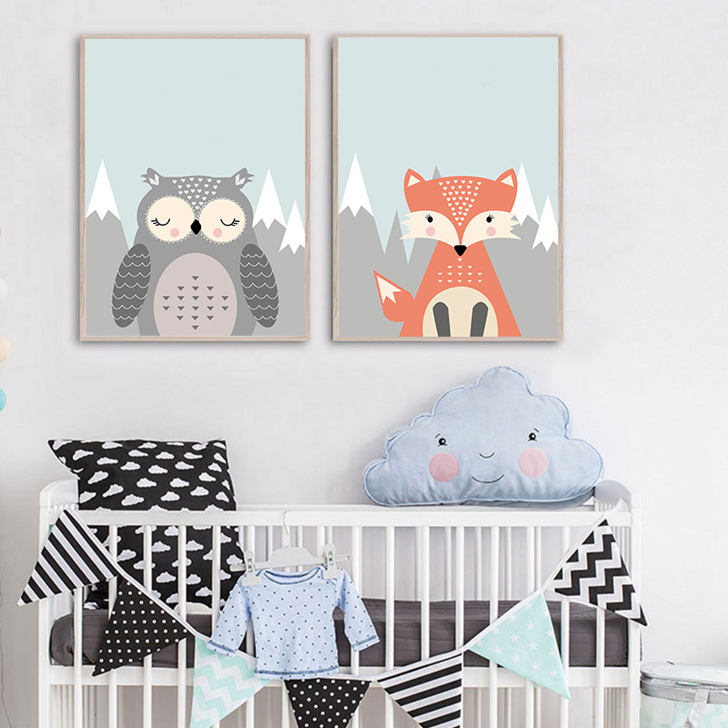 สัตว์ป่าพิมพ์โปสเตอร์หมีกระต่า - Baby Nursery Mirror บทวิจารณ์และราคา