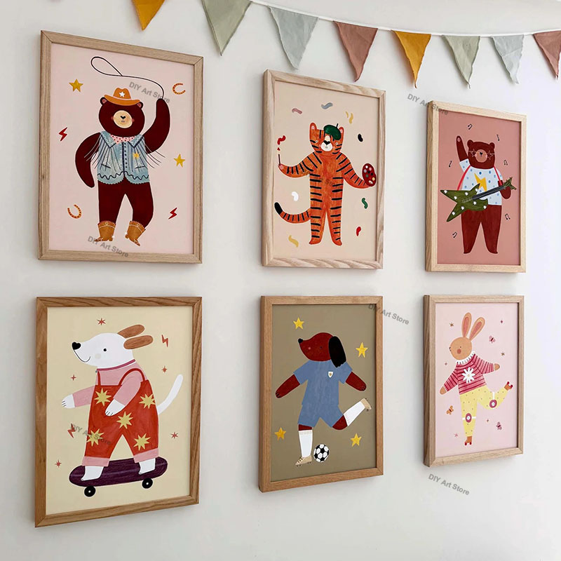ภาพวาดการ์ตูนสัตว์น่ารักสำหรับ - Baby Nursery Animal Pictures บทวิจารณ์และราคา