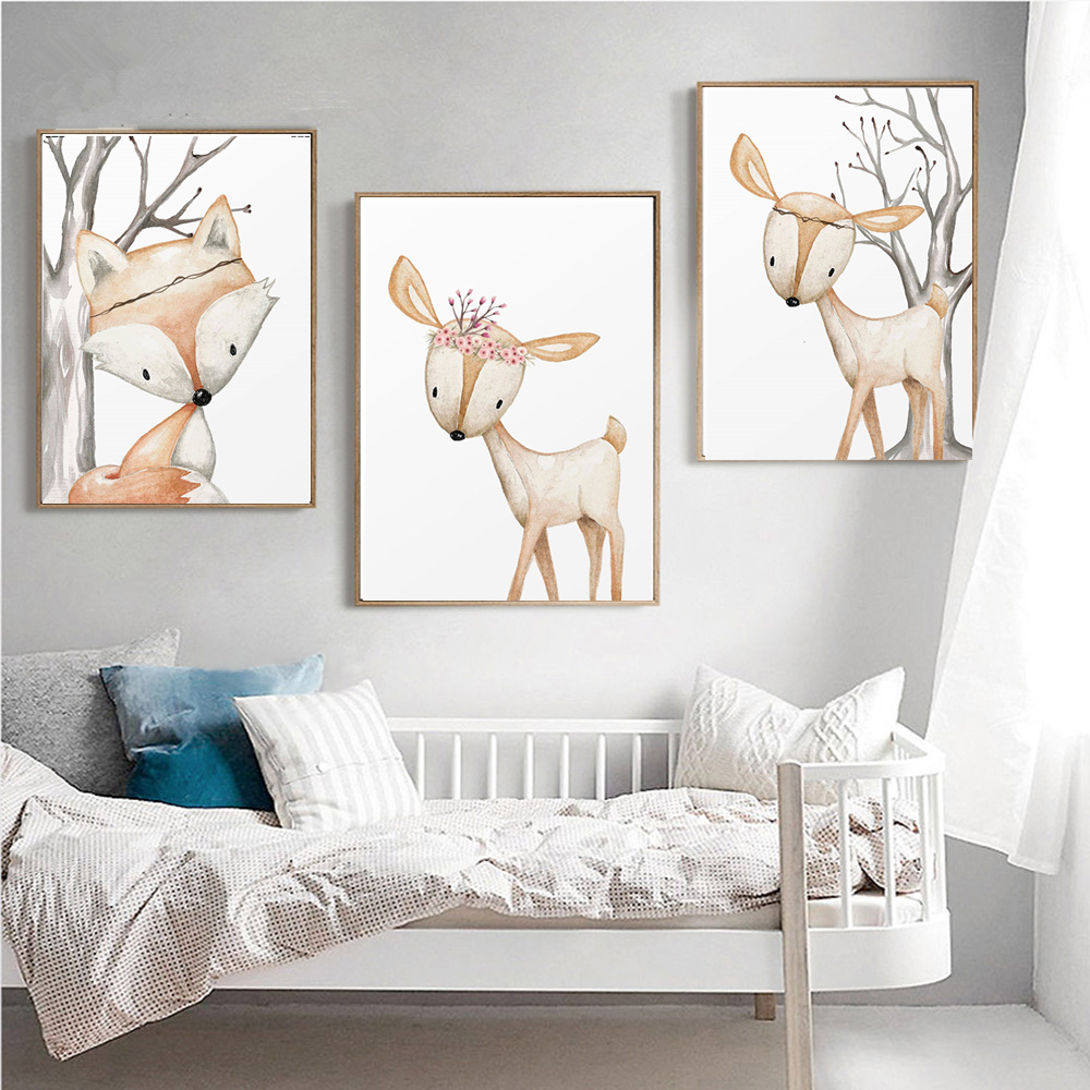 การ์ตูนกระต่ายโปสเตอร์ Fox Dee - Baby Nursery Animal Pictures บทวิจารณ์และราคา