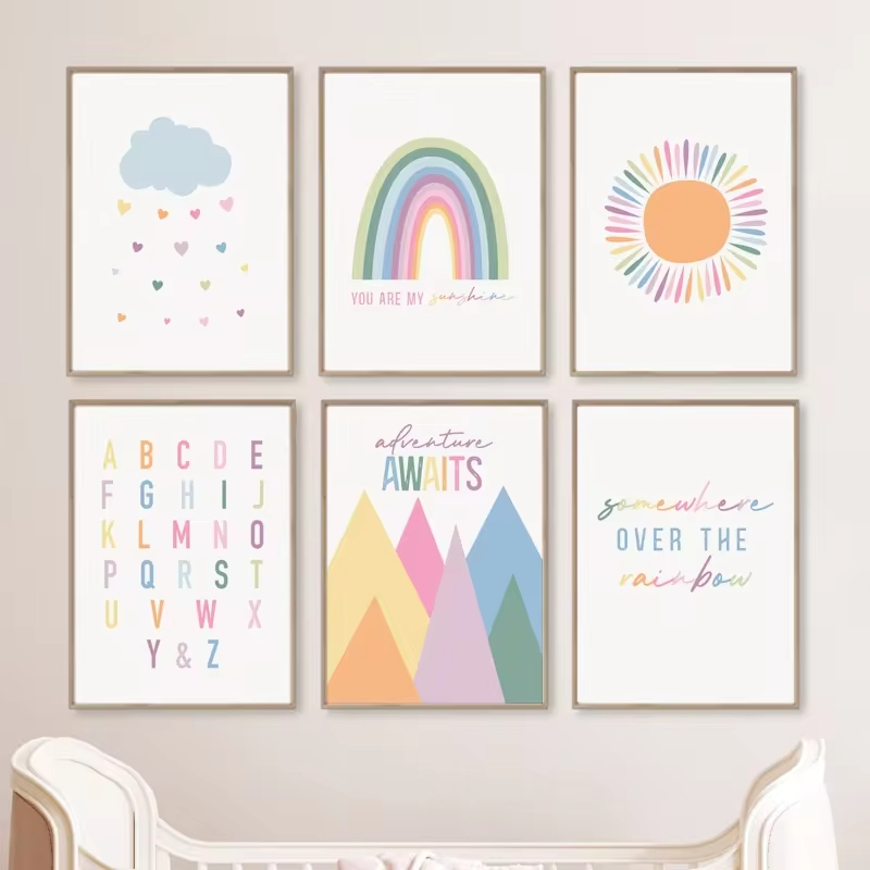 Boho ABC รุ้งดวงอาทิตย์เมฆผจญภ - Baby Nursery Mirror บทวิจารณ์และราคา