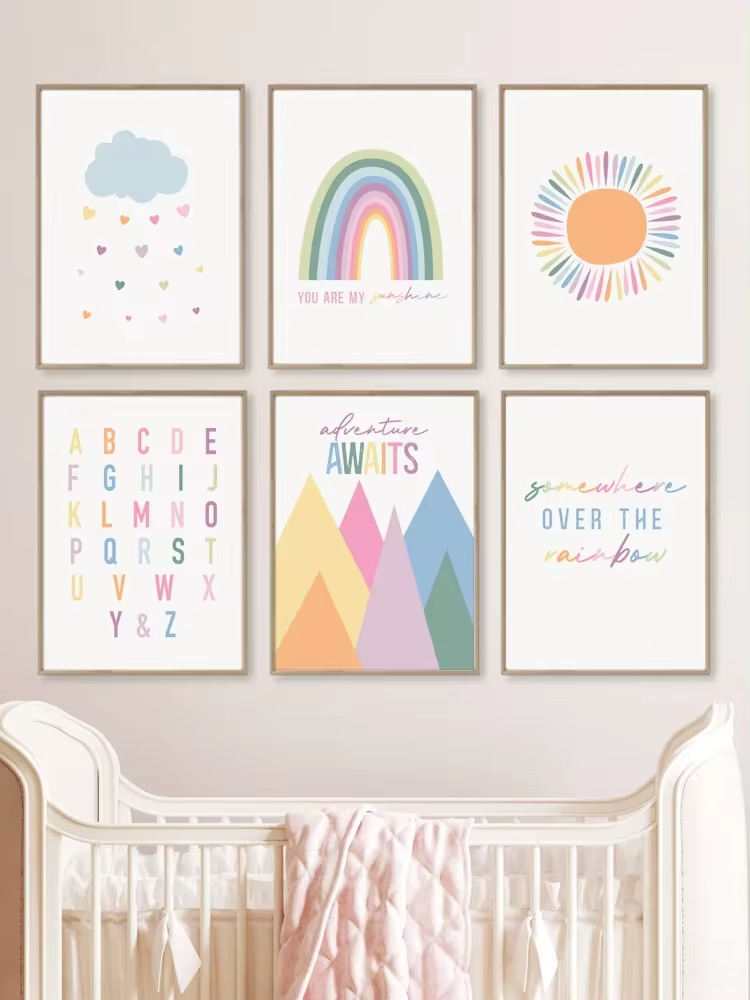 Boho ABC รุ้งดวงอาทิตย์เมฆผจญภ - Baby Nursery Mirror บทวิจารณ์และราคา