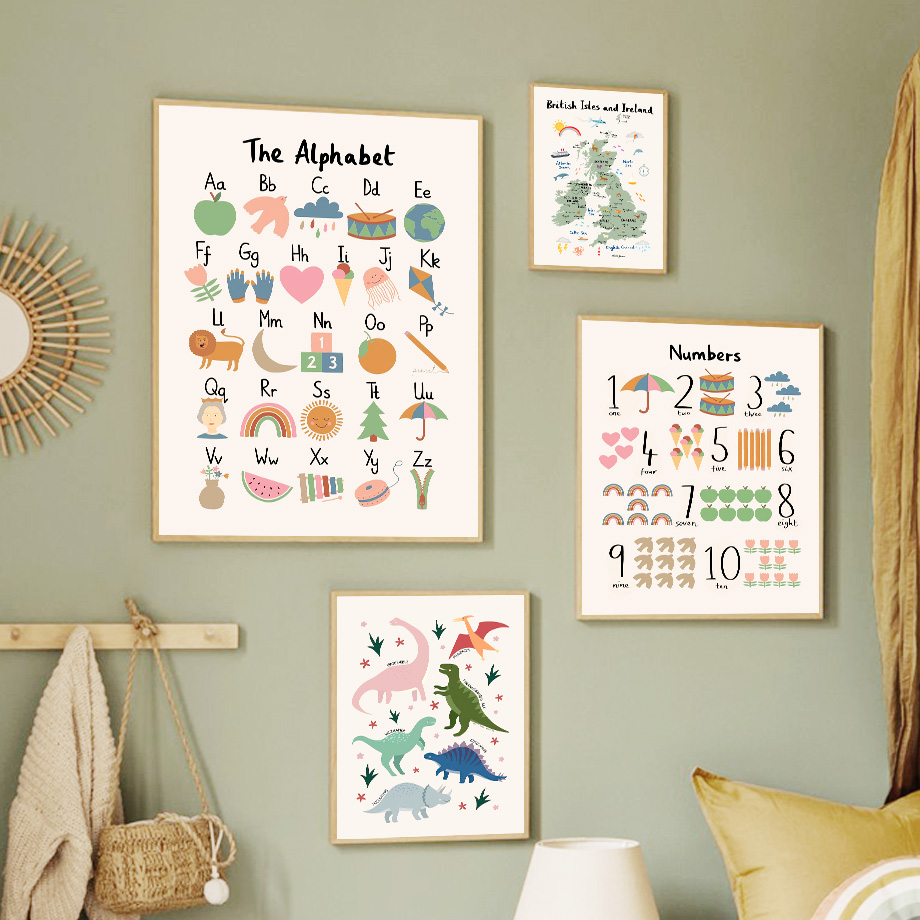 แผนที่โลกสัตว์ ไดโนเสาร์ ตัวอั - Baby Nursery Animal Pictures บทวิจารณ์และราคา