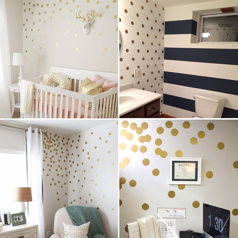 Shiny Rose สีเหลือง Polka Dots - Baby Nursery Yellow Walls บทวิจารณ์และราคา