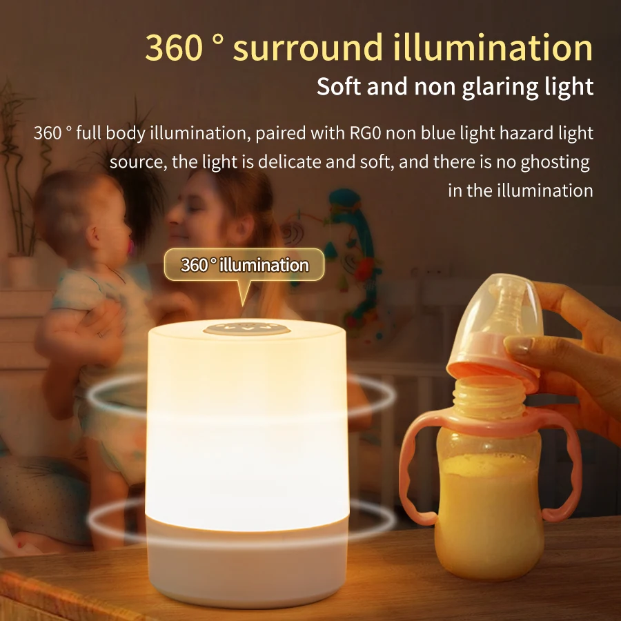 ไฟกลางคืน LED แบบชาร์จไฟได้พร้ - Baby Nursery Table Lamp บทวิจารณ์และราคา