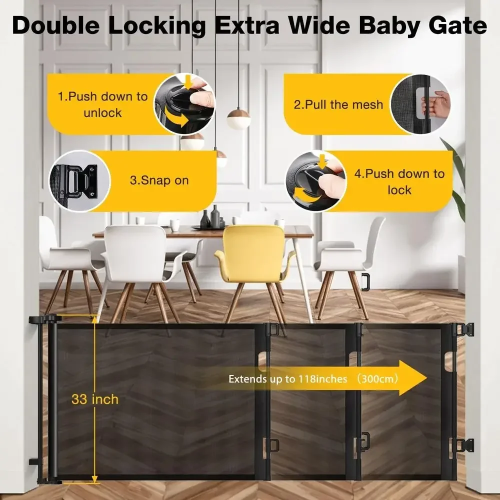 ประตูนิรภัยสำหรับเด็กแบบยืดหดไ - Baby Gate Extra Wide บทวิจารณ์และราคา