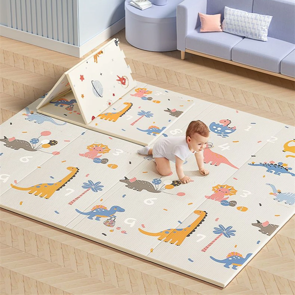 พรมเด็กแบบพับได้ แผ่นรองเล่นสำ - Baby Nursery Games บทวิจารณ์และราคา