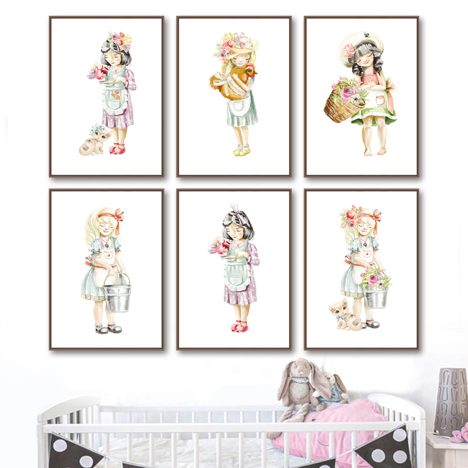 เด็กสาวน่ารักดอกไม้แมวไก่ Nord - Baby Nursery Mirror บทวิจารณ์และราคา