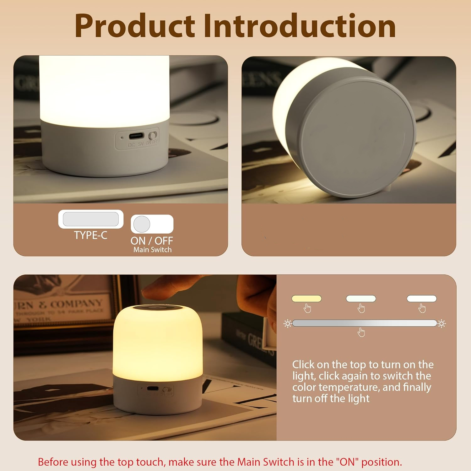 1 ชิ้นแบบพกพาไฟกลางคืนเด็ก, 3  - Baby Nursery Table Lamp บทวิจารณ์และราคา