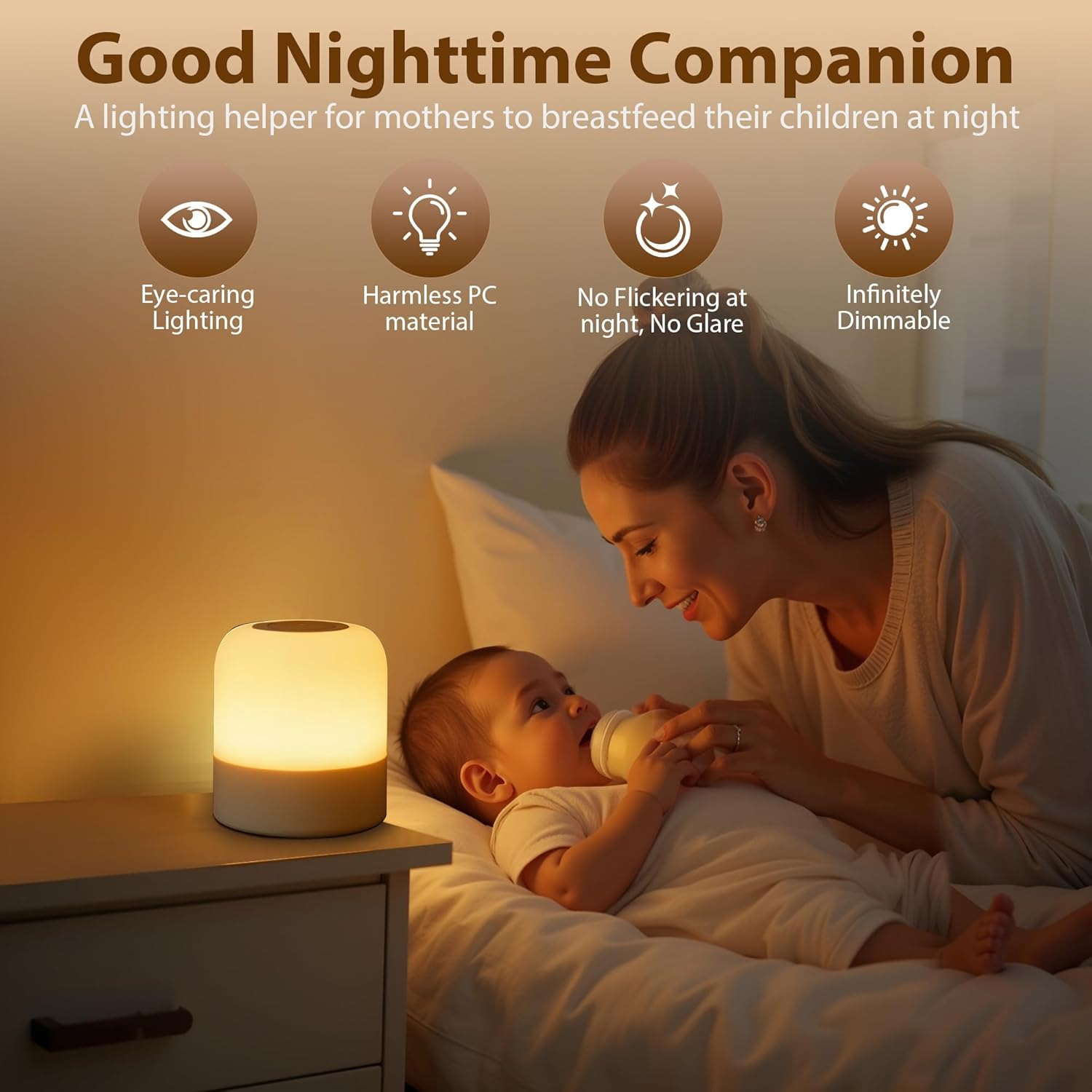 1 ชิ้นแบบพกพาไฟกลางคืนเด็ก, 3  - Baby Nursery Table Lamp บทวิจารณ์และราคา