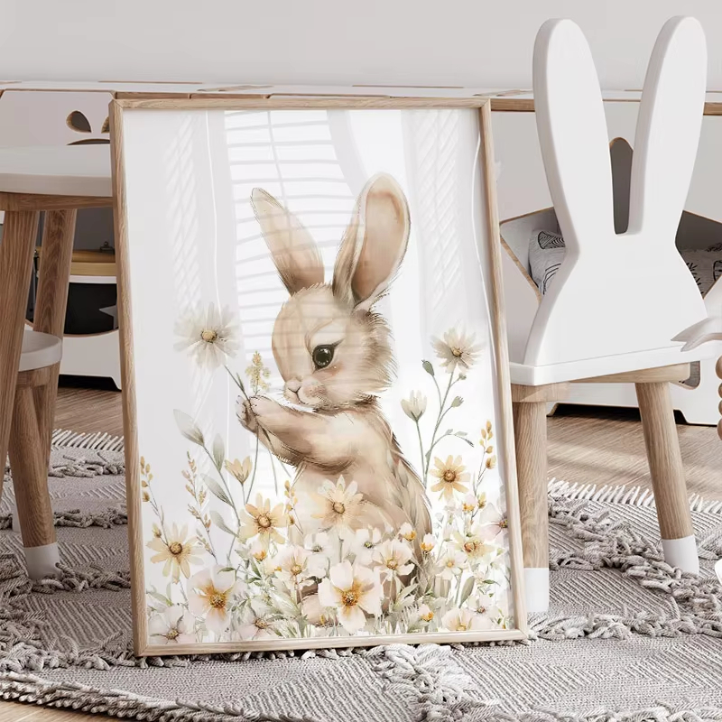 ฤดูใบไม้ร่วงกระต่ายดอกไม้ Dais - Baby Nursery Mirror บทวิจารณ์และราคา