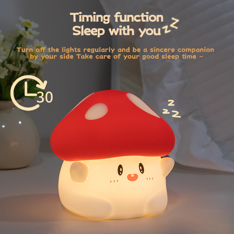 เห็ด Night Light LED ชาร์จ USB - Baby Nursery Table Lamp บทวิจารณ์และราคา