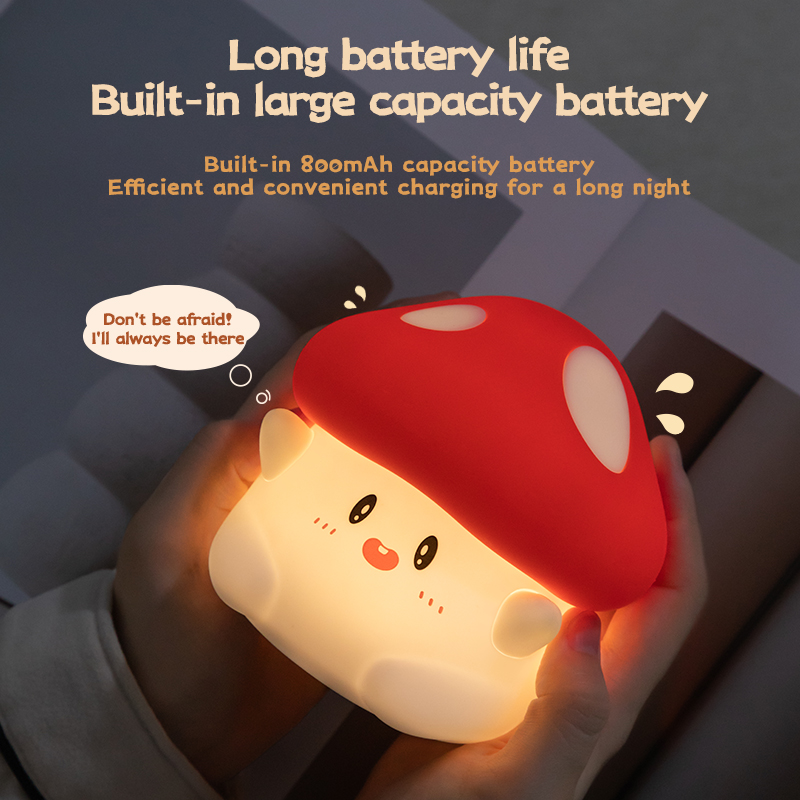 เห็ด Night Light LED ชาร์จ USB - Baby Nursery Table Lamp บทวิจารณ์และราคา