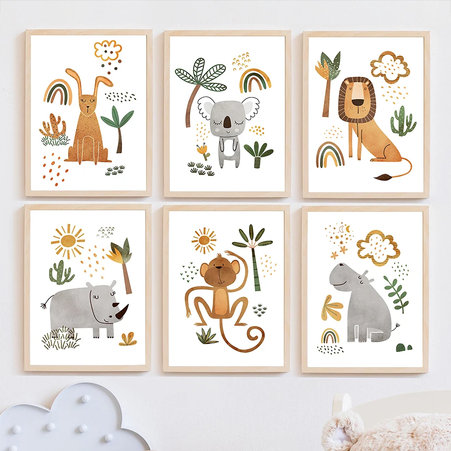 ยีราฟช้าง Tiger ZEBRA Toucan ส - Baby Nursery Animal Pictures บทวิจารณ์และราคา