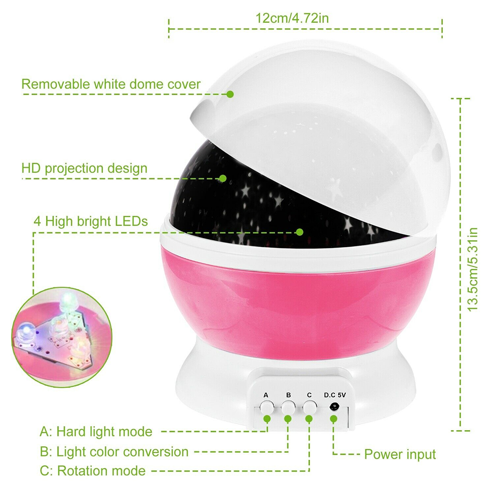โคมไฟกลางคืนโปรเจคเตอร์ Starry - Baby Nursery Table Lamp บทวิจารณ์และราคา