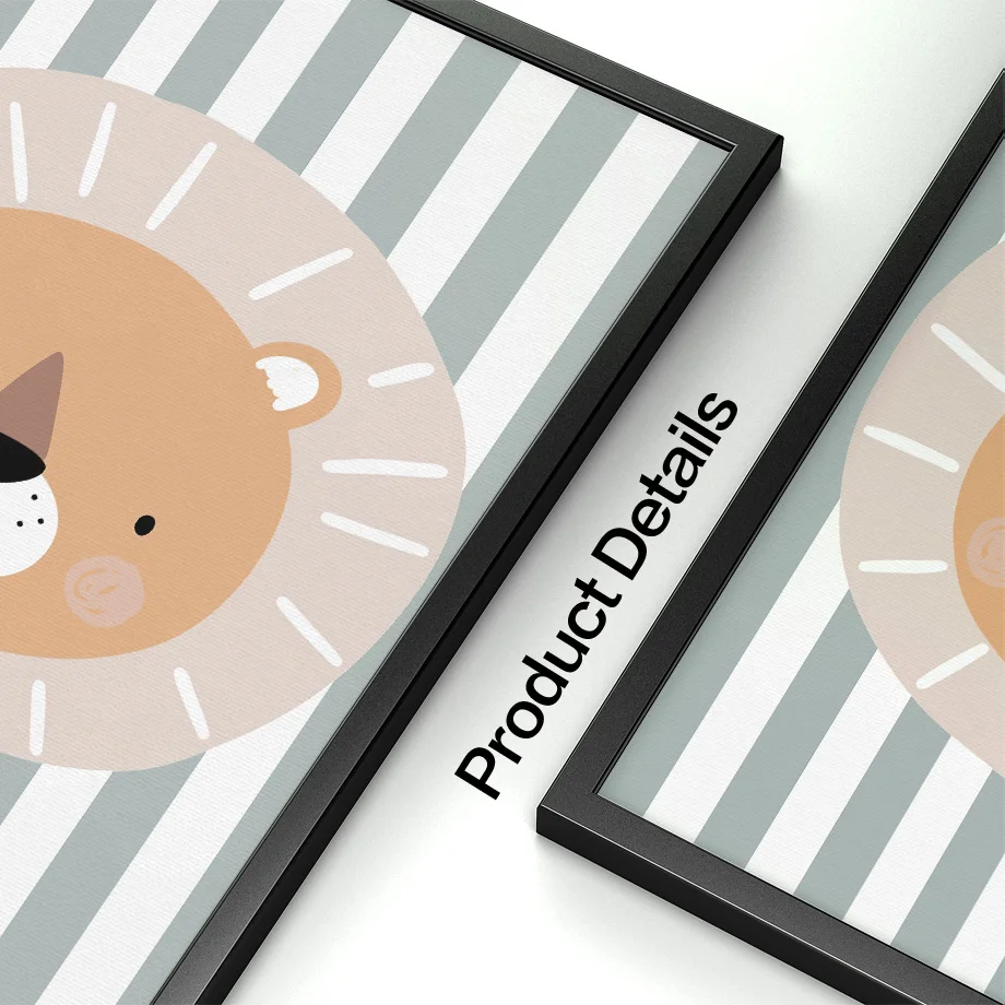 การ์ตูนยีราฟเสือดาวสิงโตลิงงู  - Baby Nursery Animal Pictures บทวิจารณ์และราคา