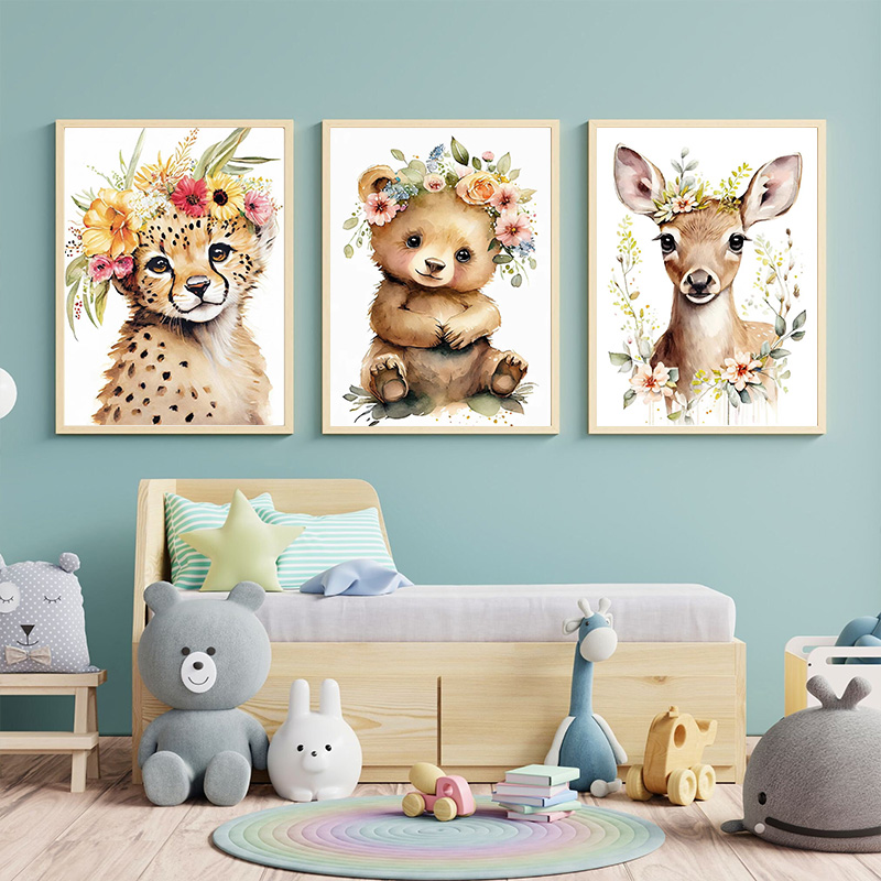 เด็กหมีกระต่ายกวาง Raccoon นกฮ - Baby Nursery Mirror บทวิจารณ์และราคา