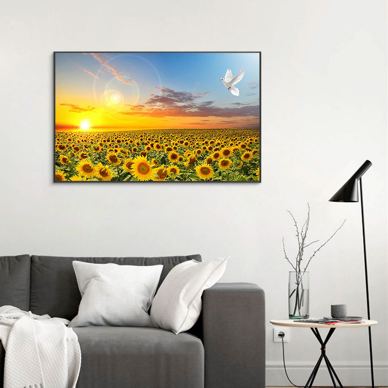 Sunflower โปสเตอร์ HD พิมพ์ตกแ - Baby Nursery Mirror บทวิจารณ์และราคา