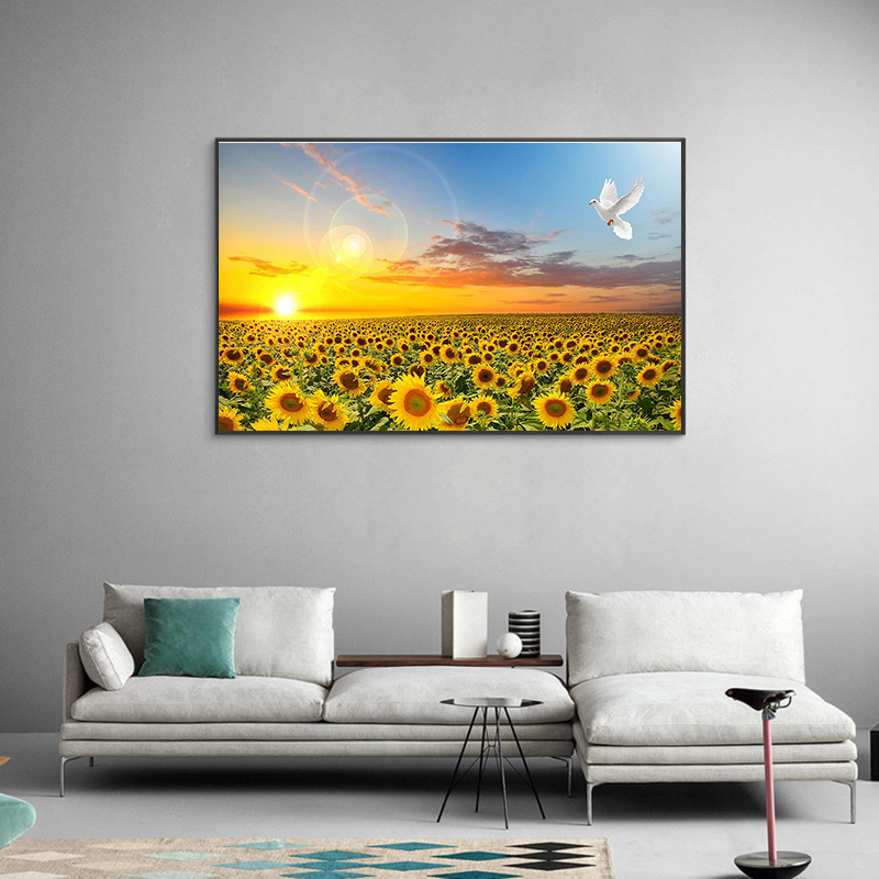 Sunflower โปสเตอร์ HD พิมพ์ตกแ - Baby Nursery Mirror บทวิจารณ์และราคา