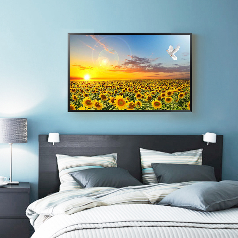Sunflower โปสเตอร์ HD พิมพ์ตกแ - Baby Nursery Mirror บทวิจารณ์และราคา