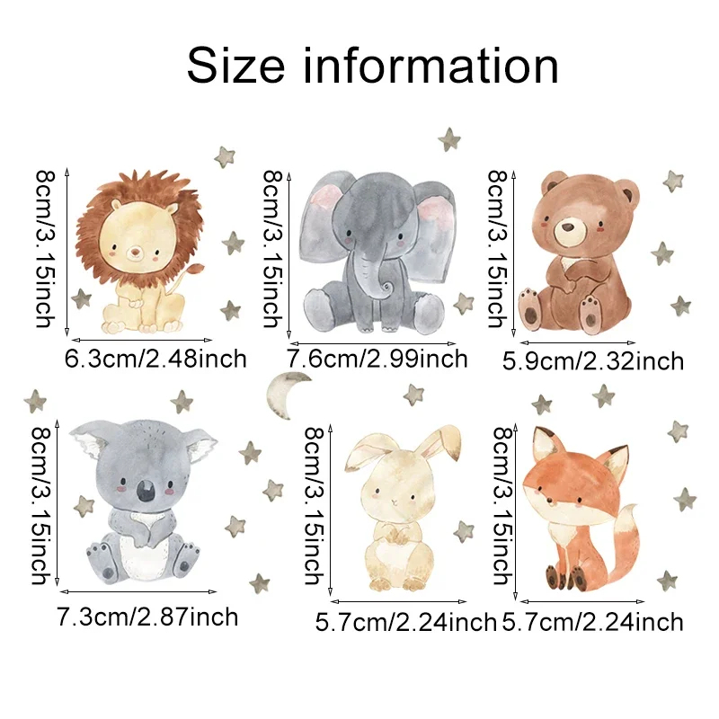 1/2/4/6 ชุดสติ๊กเกอร์ติดผนังรู - Baby Nursery Water บทวิจารณ์และราคา