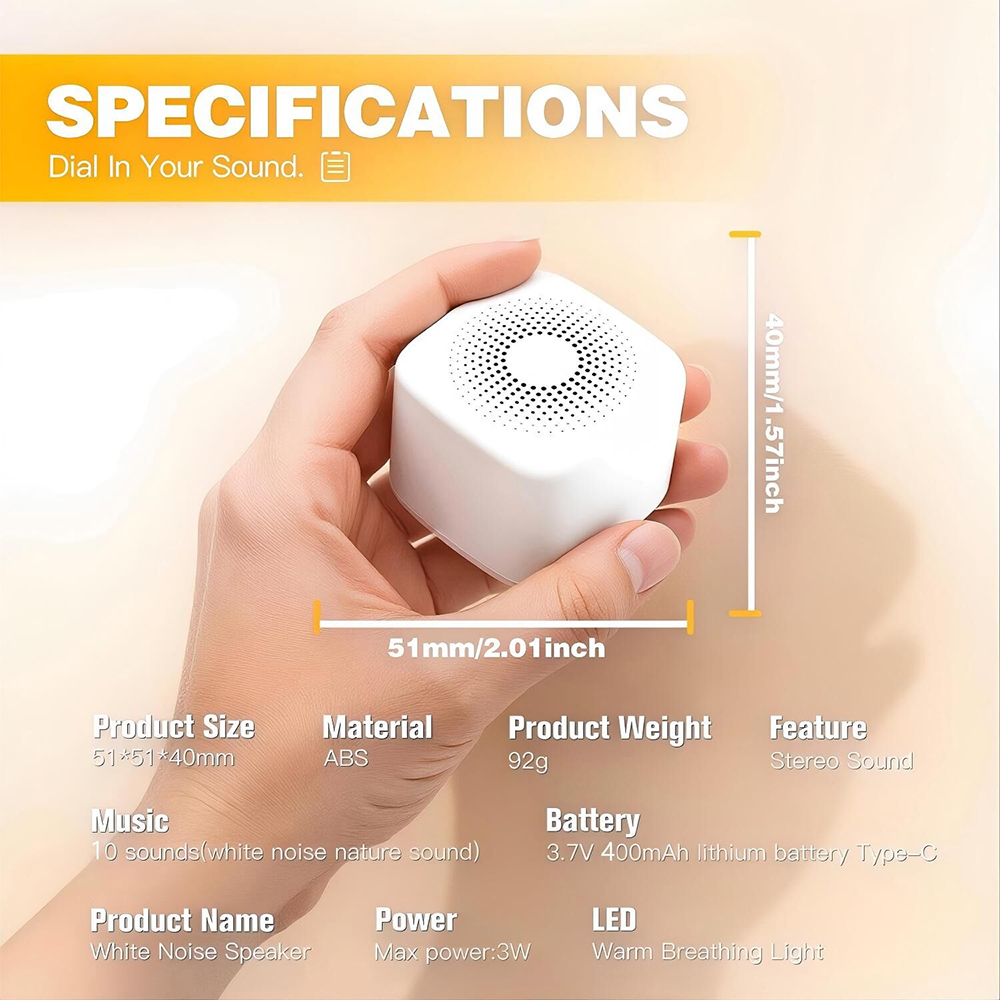 เครื่องเสียงไวท์นอยส์ 10 เสียง - Baby Sound Machine White บทวิจารณ์และราคา