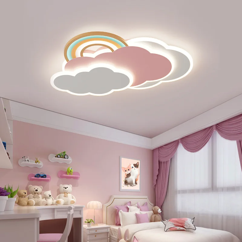 Rainbow Cloud โคมไฟเพดานสาวสีช - Baby Nursery Ceiling Light บทวิจารณ์และราคา