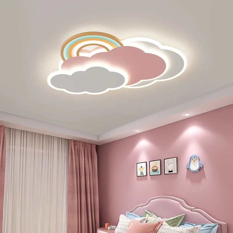 Rainbow Cloud โคมไฟเพดานสาวสีช - Baby Nursery Ceiling Light บทวิจารณ์และราคา