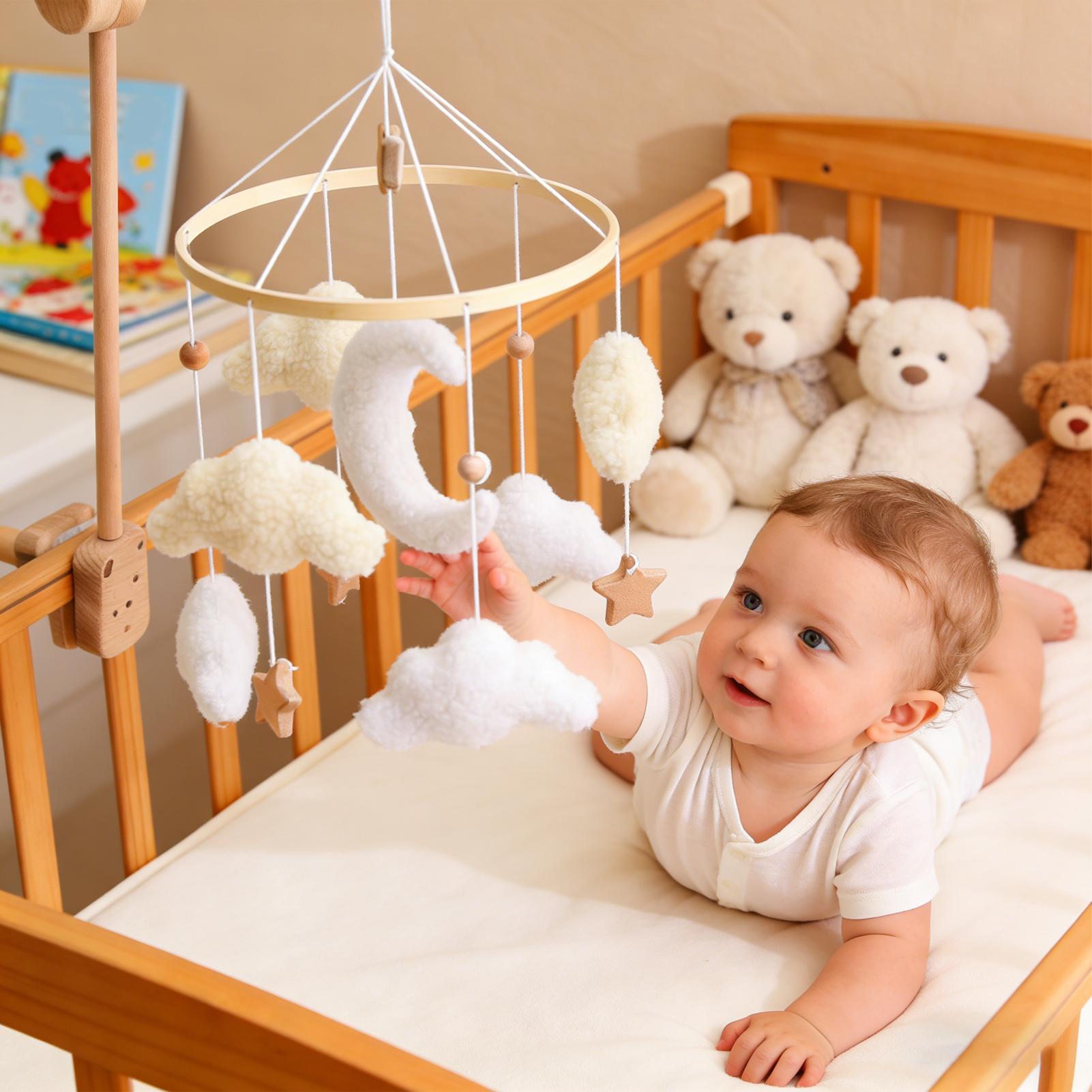 โมบายไม้สำหรับเตียงเด็ก ของเล่ - Baby Nursery Games บทวิจารณ์และราคา