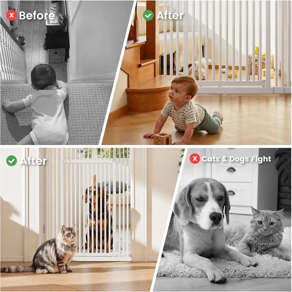 ประตูกั้นแมวแบบปรับได้ รุ่น Ex - Baby Gate Extra Wide บทวิจารณ์และราคา