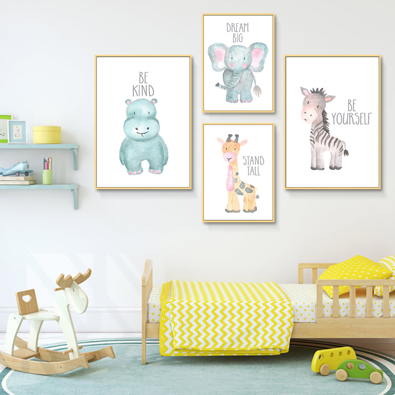 เด็กสัตว์สิงโตช้างยีราฟโปสเตอร - Baby Nursery Mirror บทวิจารณ์และราคา