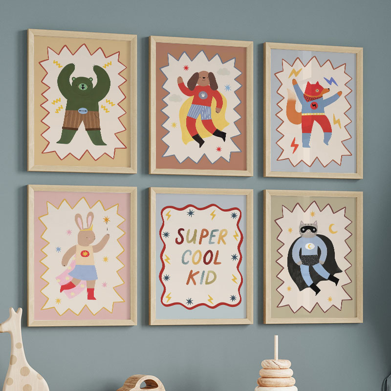 ภาพวาดการ์ตูนตลกๆ สุดเท่ห์ สำห - Baby Nursery Animal Pictures บทวิจารณ์และราคา